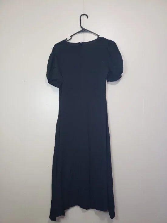 Petal & Pup Franklin Dress Women 10 Ebony Black Puff Shirt Sleeve Whimsigoth NWT - Picture 5 of 10